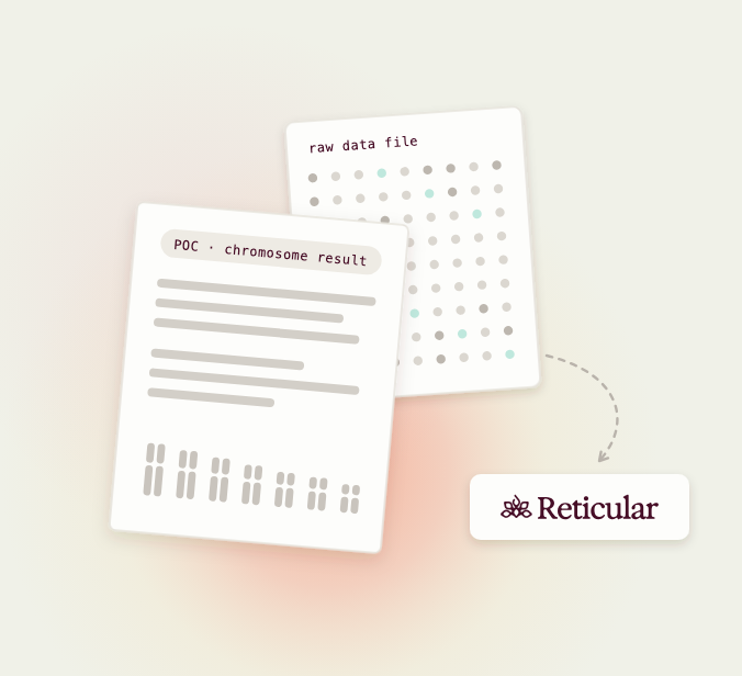 A POC test result being shared with Reticular.